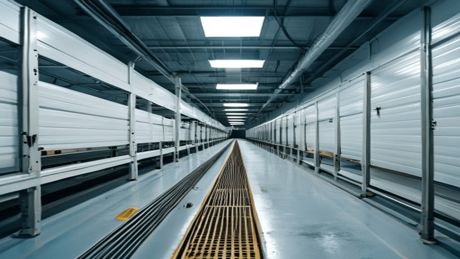 Cold storage insulated sandwich panel production line in factory