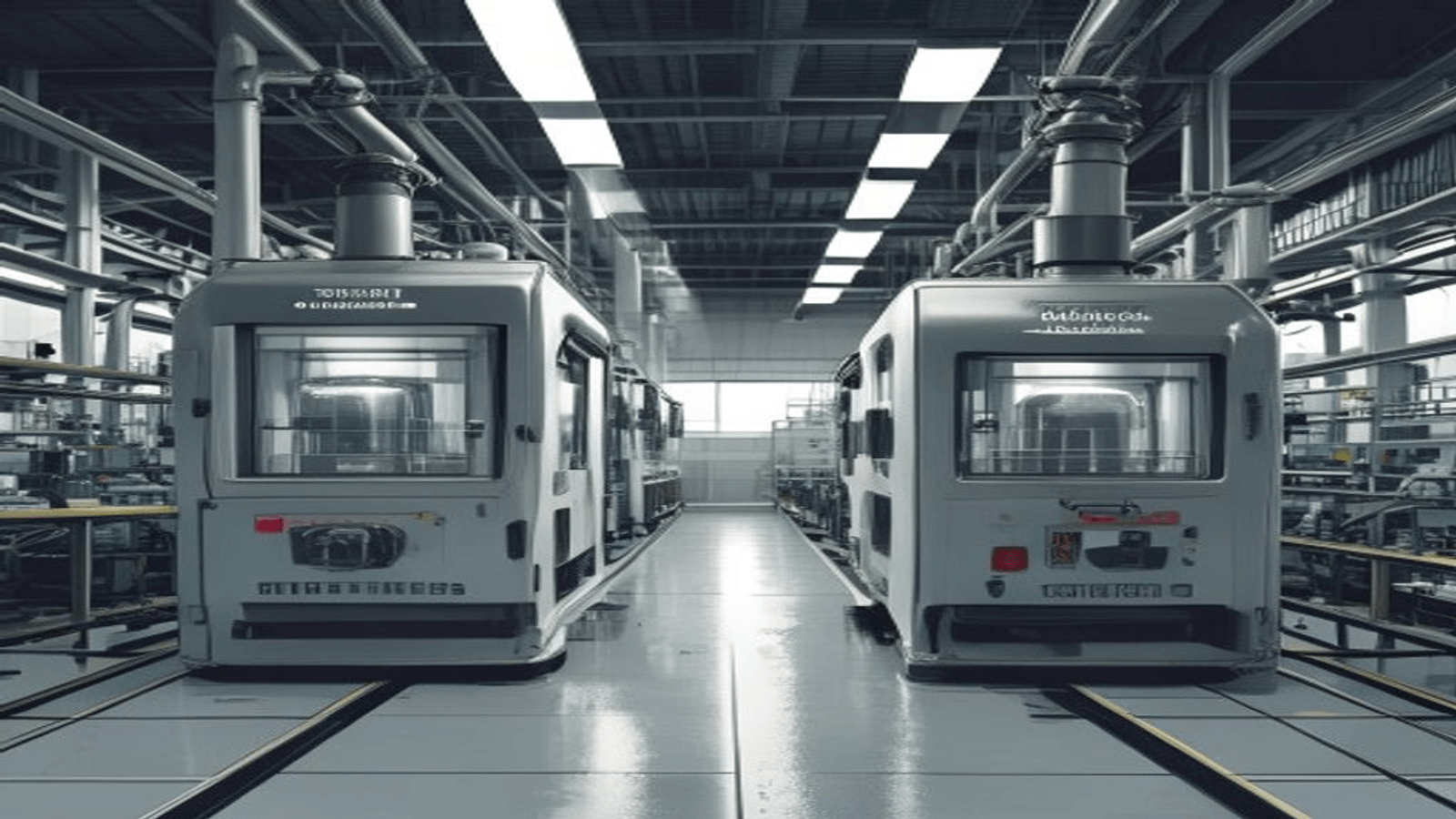 High-pressure and low-pressure PU foaming machines on factory floor