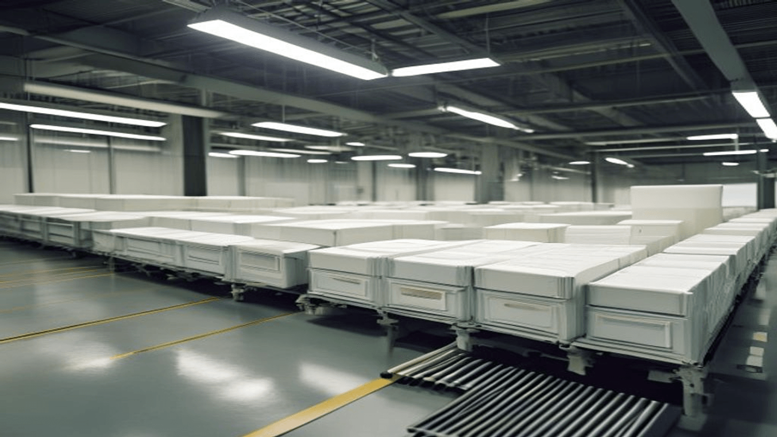 Insulation box foaming production line with PU machine and moulds