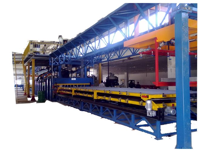 Multi-deck intermittent press configuration — two stacked press levels share one footprint, doubling daily output