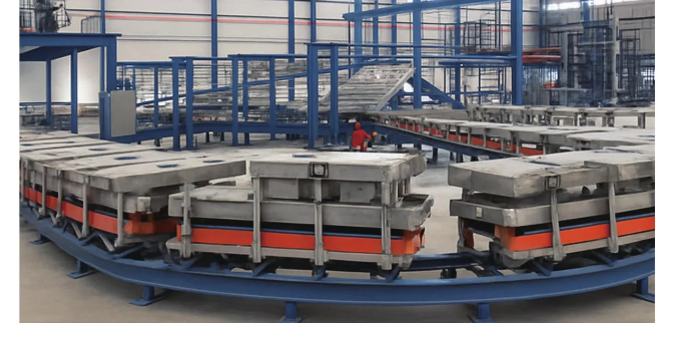 UREX-RAIL 26-station ground-rail refrigerator assembly line